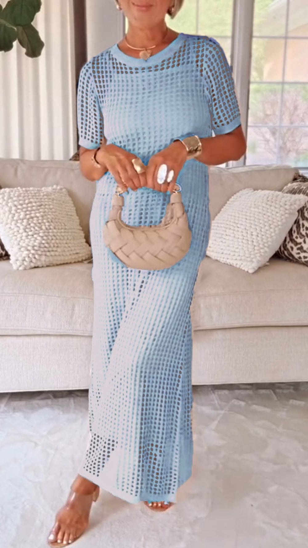 Chloé – Ensemble Élégant à Col Rond