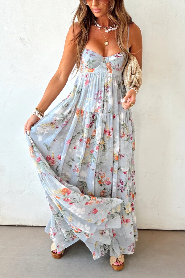 Letizia – Robe Maxi Fleurie Légère