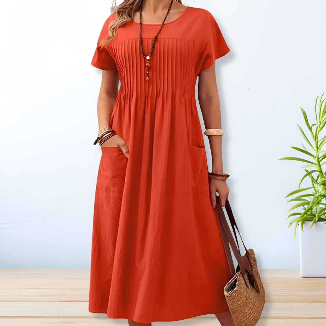 Amelia | Robe Décontractée de Jour avec Poches