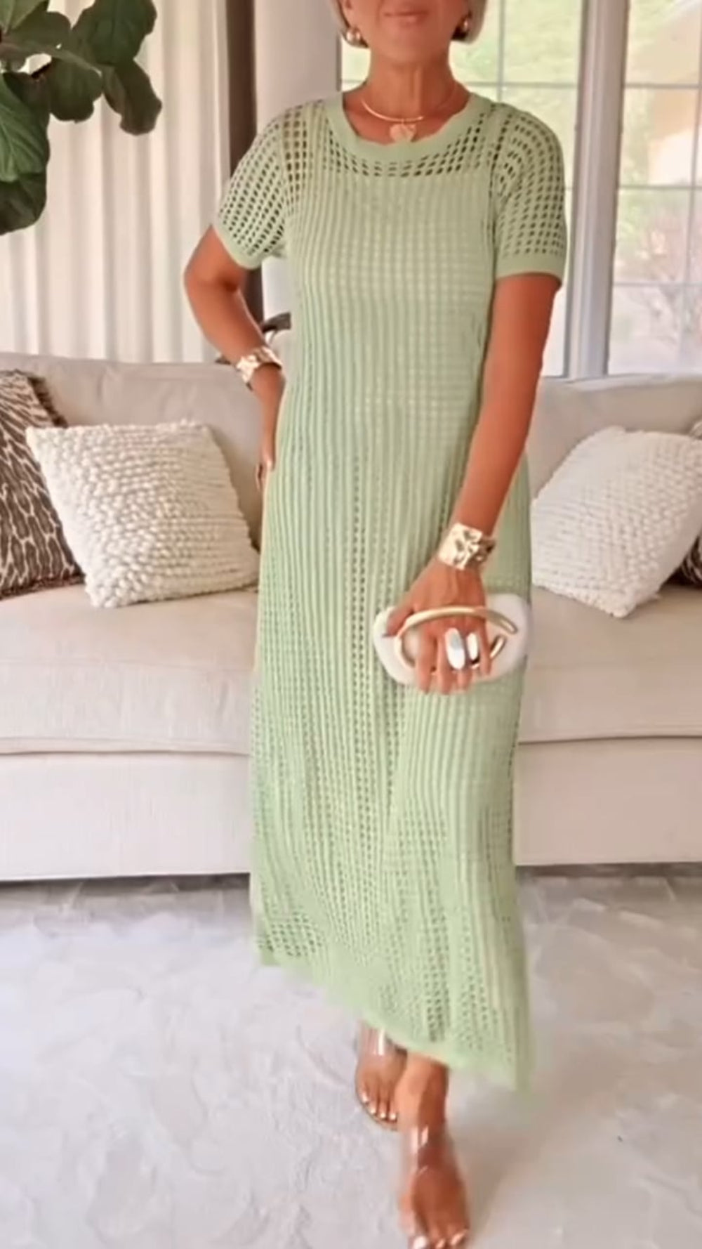 Chloé – Ensemble Élégant à Col Rond