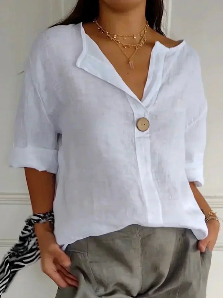 Stefania | Votre blouse à décolleté en V pour une élégance décontractée