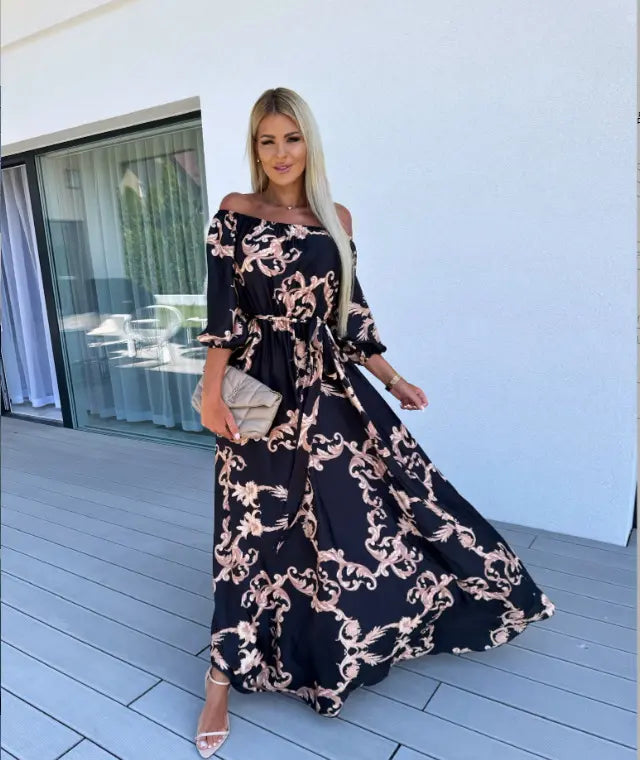 Karolina | Coastal Bloom Robe maxi