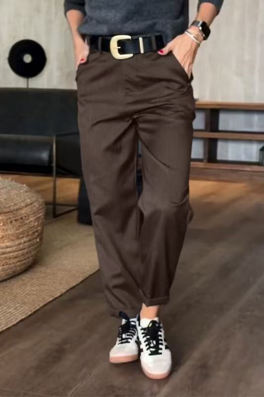 Sylwia | Pantalon Élégant à Rayures