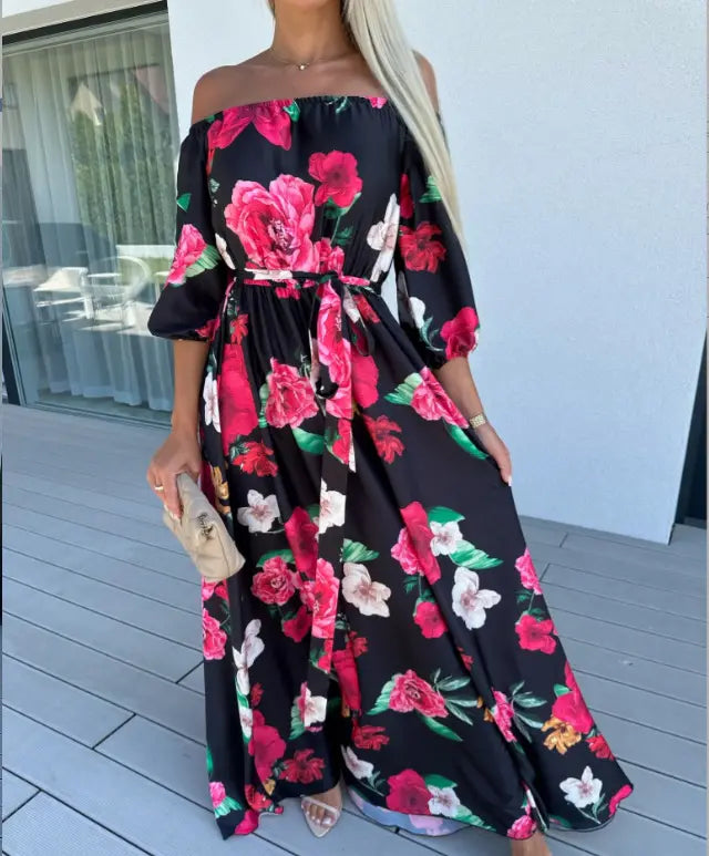 Karolina | Coastal Bloom Robe maxi