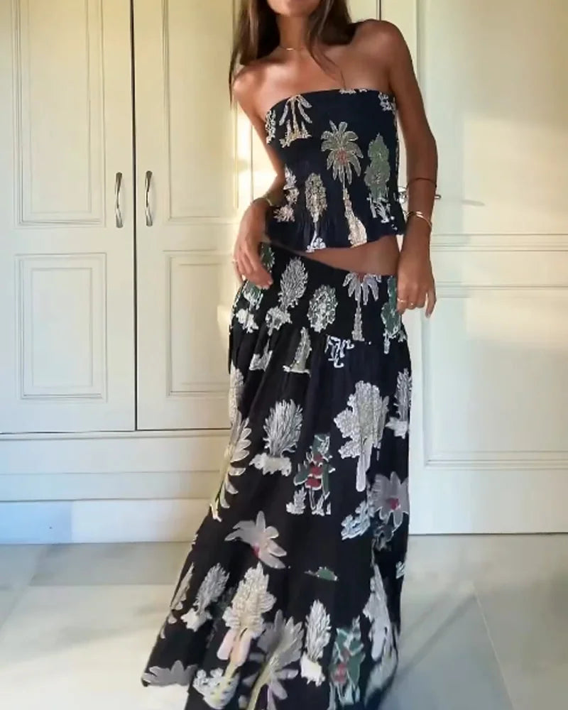 Kalina – Ensemble à Fleurs en Deux Pièces
