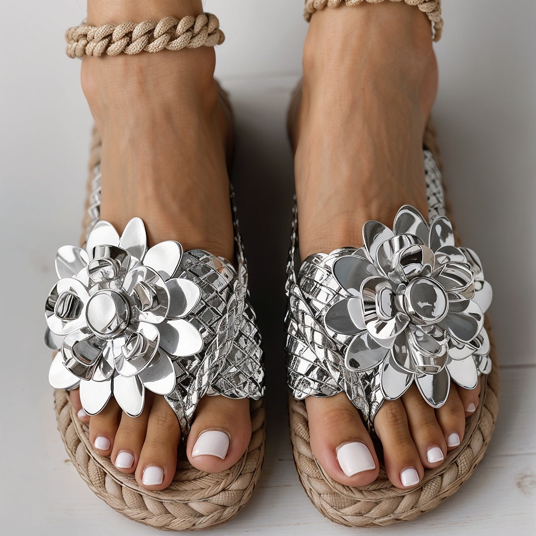 Ayla – Sandales Orthopédiques Ultra Confortables avec Décoration Florale