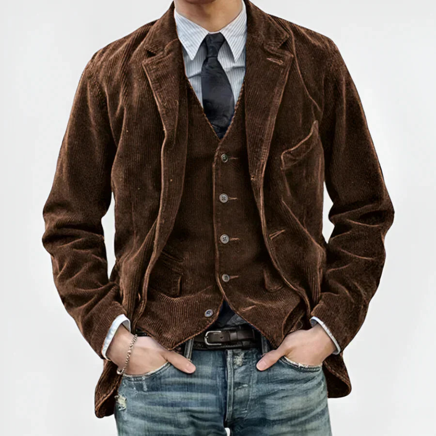 ENRICO | Ensemble Veste et Gilet Vintage