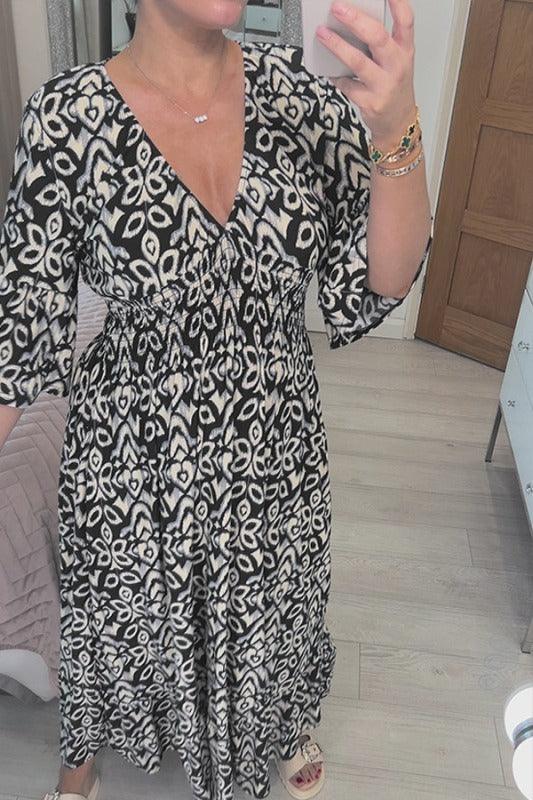 Robe Maxi Aérée – Prairie Corail