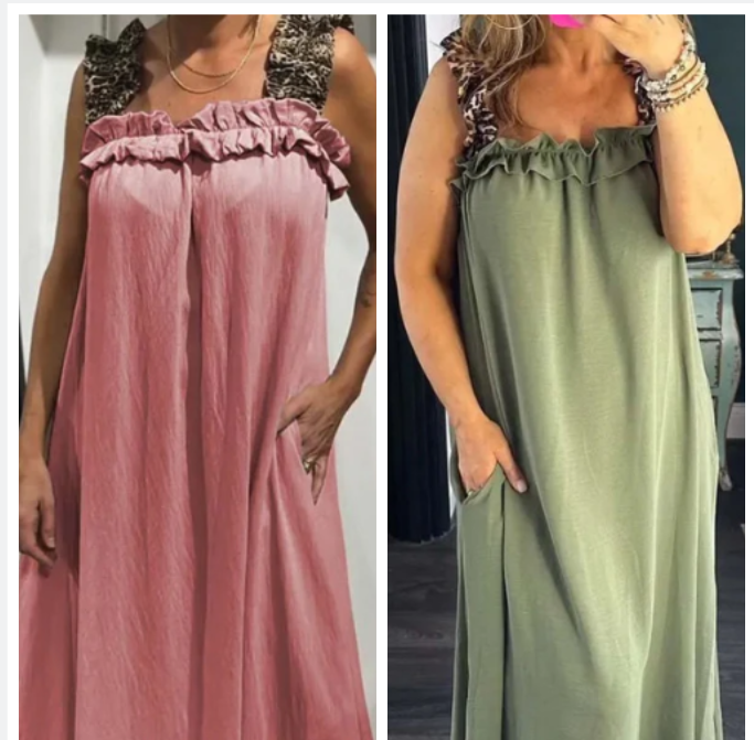 Klara | Robe Maxi Aérée à Bretelles avec Poches