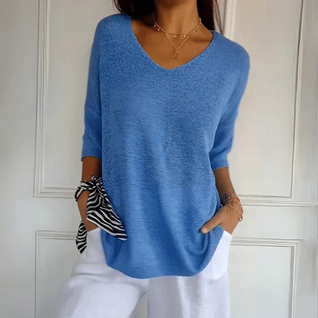 Stefania | Blouse à Manches Courtes de Style Casual Chic