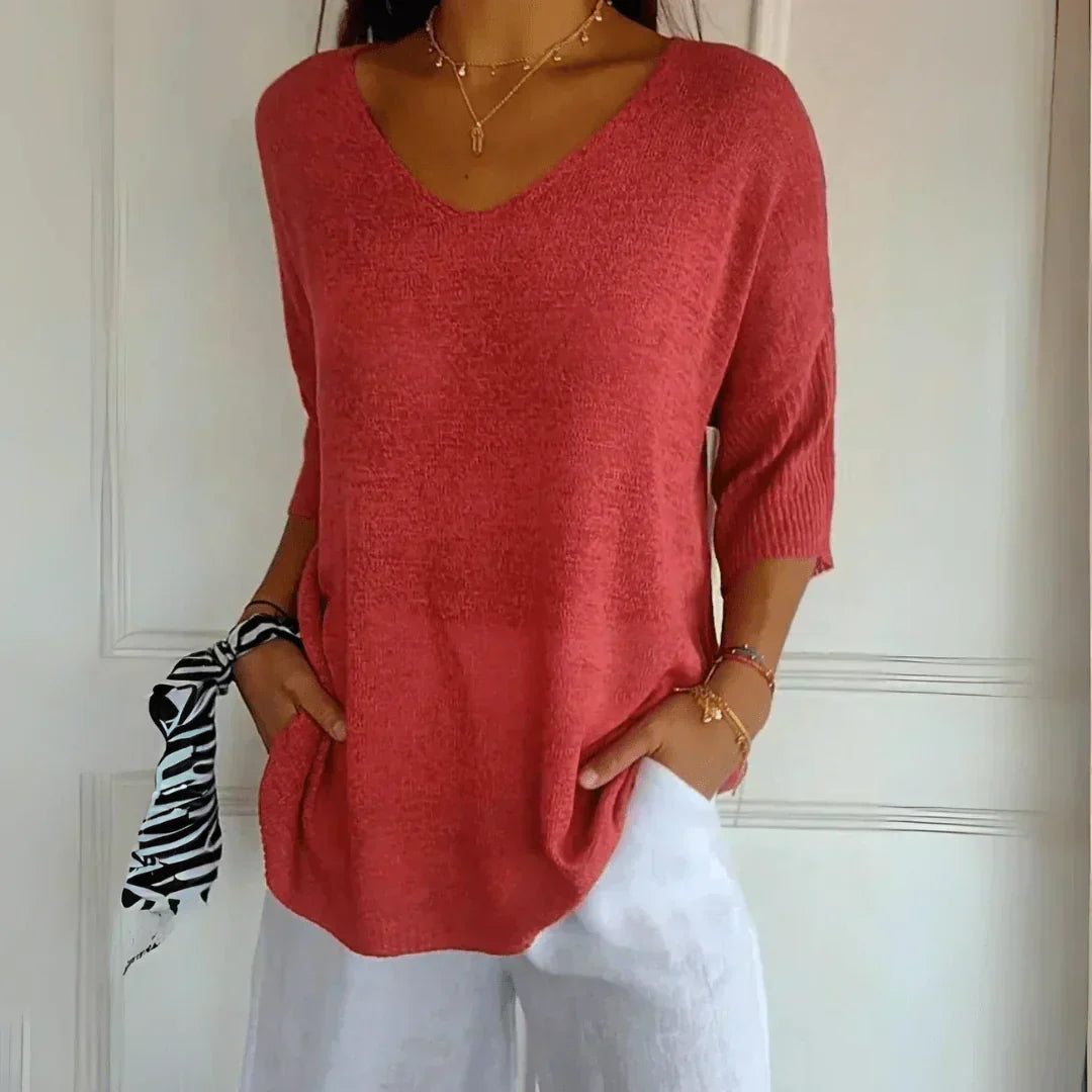 Stefania | Blouse à Manches Courtes de Style Casual Chic