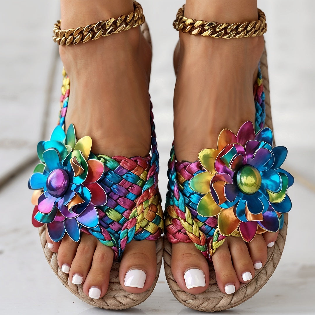 Ayla – Sandales Orthopédiques Ultra Confortables avec Décoration Florale