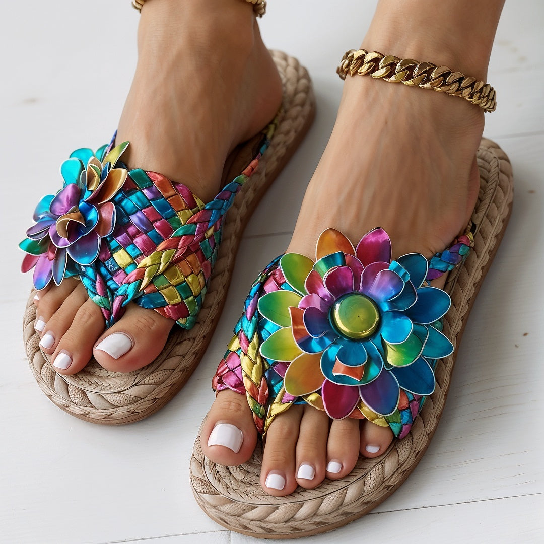 Ayla – Sandales Orthopédiques Ultra Confortables avec Décoration Florale