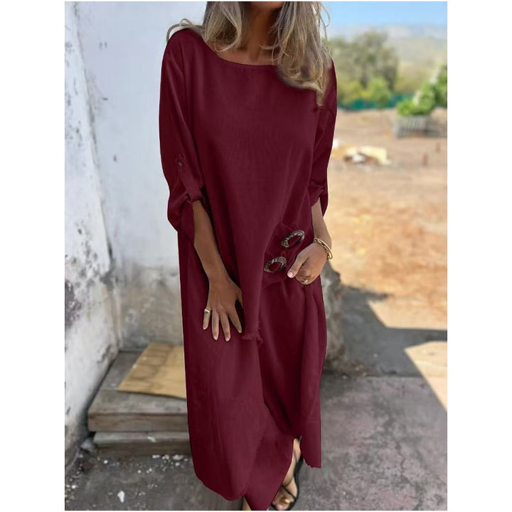 Marta | Ensemble deux pièces pour femmes avec une robe asymétrique et un pantalon décontracté