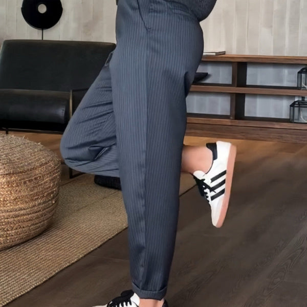 Sylwia | Pantalon Élégant à Rayures