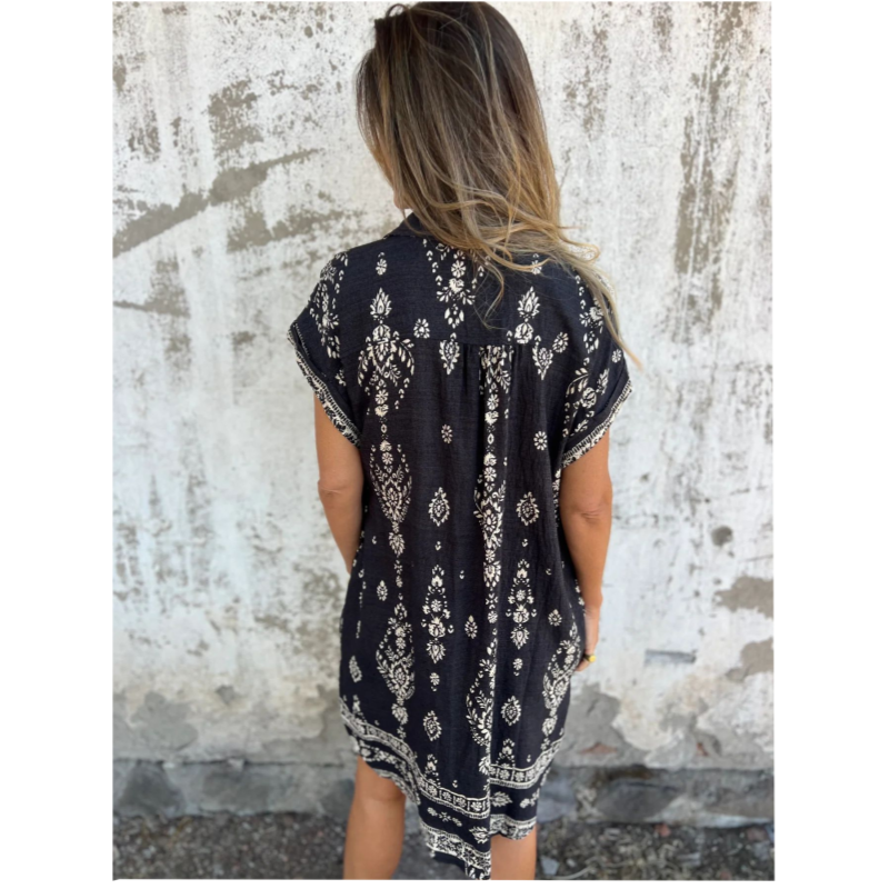 Sabina | Robe Chemise Midi au Style Boho