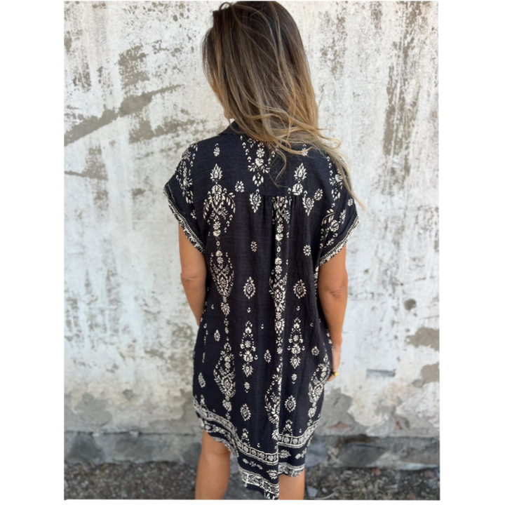 Sabina | Robe Chemise Midi au Style Boho