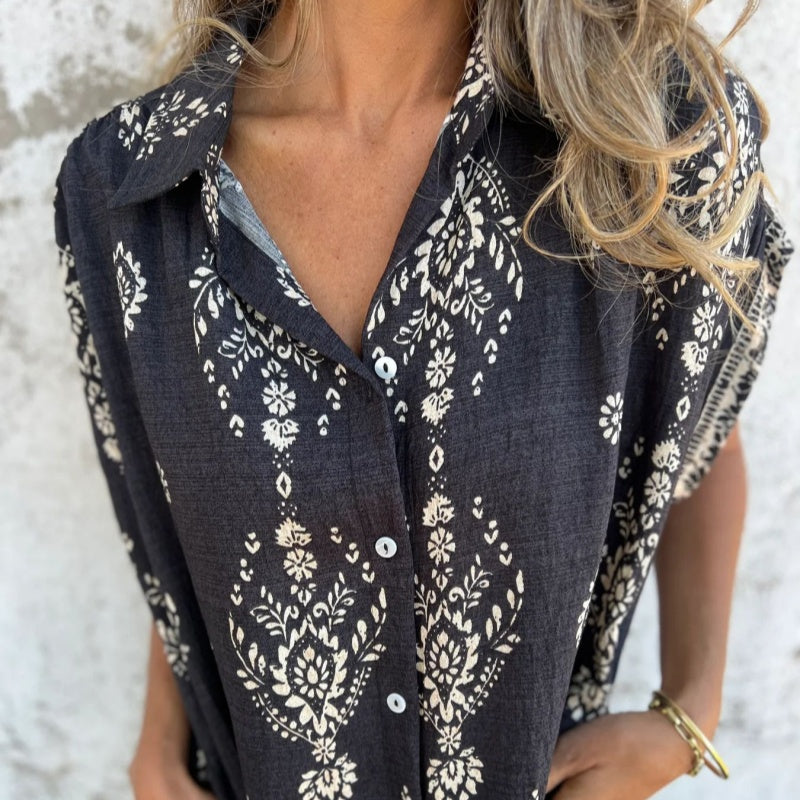 Sabina | Robe Chemise Midi au Style Boho
