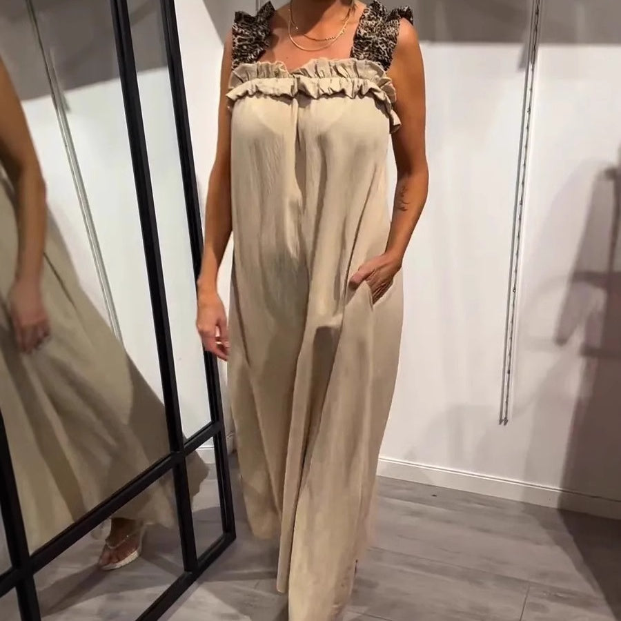 Klara | Robe Maxi Aérée à Bretelles avec Poches