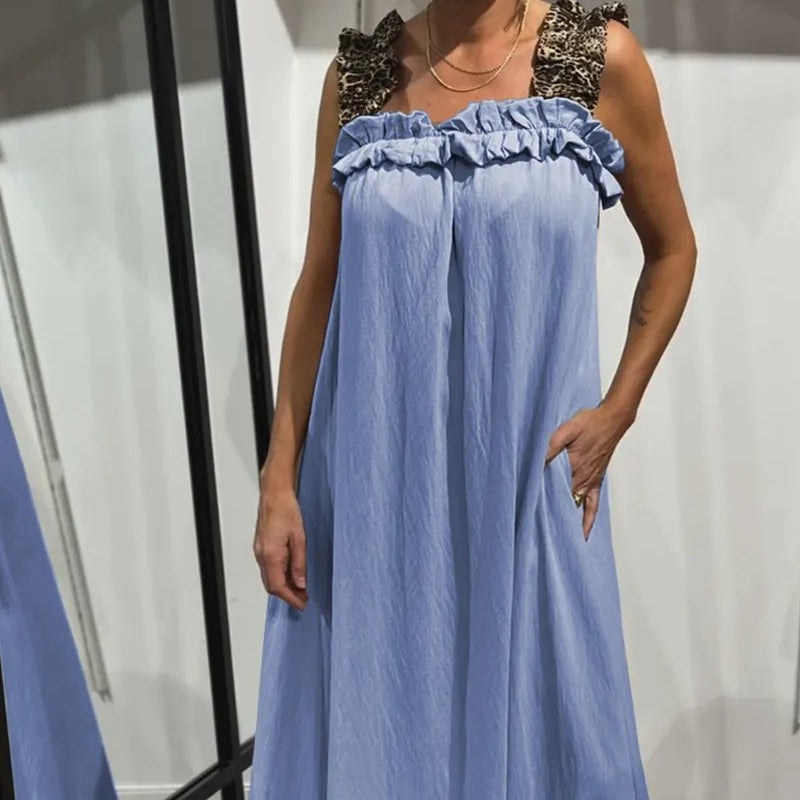 Klara | Robe Maxi Aérée à Bretelles avec Poches