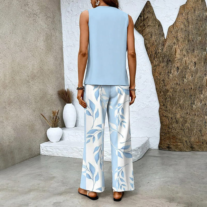 Mira | Ensemble deux pièces : top sans manches et pantalon à jambes larges
