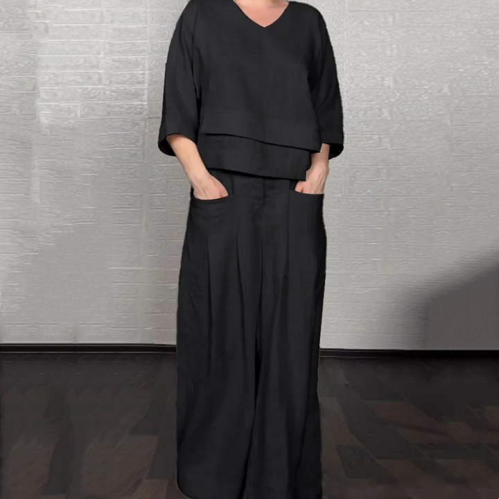 Pola | Ensemble élégant 2 pièces en style lin