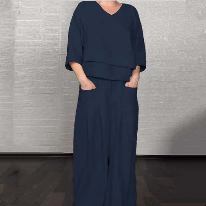 Pola | Ensemble élégant 2 pièces en style lin