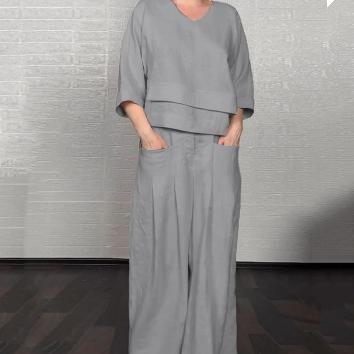 Pola | Ensemble élégant 2 pièces en style lin
