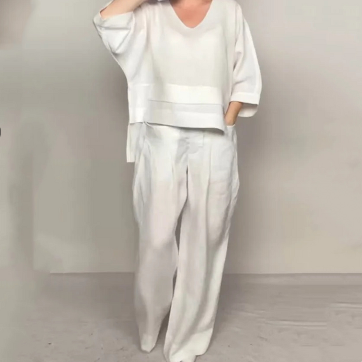 Pola | Ensemble élégant 2 pièces en style lin